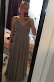 I was nervous about ordering a dress online, but the bride wanted a grey dress and this was the type she wanted. It actually fit so perfectly I was shocked! I'm wearing it to a wedding and a black tie work event. Great buy! - Sammi G.