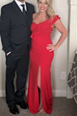 Love this dress! Comfortable, classy & stylish. I wore it to a formal wedding and received lots of compliments. It was a little snug on my hips (which I expected-yay for spanx!) and the top was a little loose, which was a surprise. I had to keep pulling up the strapless side. But overall, a beautiful dress for a great price. I would buy again! - Nick B.