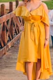 Great fit! Super comfy. So gorgeous, everybody loved the flow of it. Only bad thing is the button to close the top pops out, so I took it off and put a safety pin. - Desiree G.