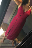 This dress fits very nice and it's flattering on my figure, but I live in Hawaii and the fabric is too thick for the hot weather here. May work better for a colder climate. The color is just like the picture. Would keep it if the fabric was thinner and softer. - Melina C.