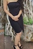 Fits true to size- the material is thick enough to feel quality and has enough stretch to dance the night away! The non-slip top was great and I didn't have to worry about pulling the dress up throughout the day/night. Classic dress fit for any occasion. - Victoria K.