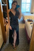 Perfect dress for a evening wedding! The material and fit was perfect for my and the deep v wasn't too deep! - Jenna L.