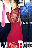 Of course I had to have it taken up because it was so long. The sleeves were a bit baggy too. Only unexpected bummer was when taking photos the bright flash of the photo booth made the dress look two different colors. - Jill K.