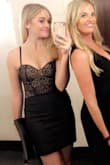 This bustier was so cute for a night out! I paired it with a higher waisted black skirt. Padding is enough to go without a bra. Material is very light weight and comfortable. - Samantha