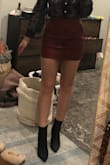 It was a little small on me but still fit good and I wouldn't change the size. I ordered a XS and I'm 5'6 130, I wanted it to fit like a mini skirt but I think a small would've worked for me as well. - Kaitlyn J.