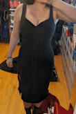 It's a really high quality dress but the fabric doesn't have much stretch to it at all. I'm a 38-28-38 and the waist felt a little baggy meanwhile I could almost not get the dress over my hips (I ended up putting on like a shirt). I would say if you have less pronounced curves give it a go but its not for the bootylicious girls out there. 

I will say I wear a 32H in bras and the top was sexy without being too revealing so it was a win there! 

I will be returning and wish I had paid more attention to the fabric. - Carolina M.
