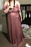 Dress is sewed weird did not fit right at all. I could not button the front even though it was my busy size. Material not the same as pictured and dress was wayyy too long. Also the sleeves do not ladylike the picture portrays. - Jamie L.