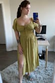 I absolutely love this dress! I wasn't sure how it would fit with my large boobs but they fit almost perfectly, you can untie the string along the top to make the boob pockets bigger. Throw it on with some flip flops and you got a chic outfit! - Morgan M.