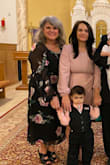I  was a lil upset because I couldn't zipper it up as my breasts are huge lol however I zipped it up first then slid in it squashed the twins but loved the dress for my  granddaughters christening so I took it to seamstress and they took out the side seams and added a piece of material it would have been great if they left extra material so this way if it is a tad small they can let out the dress this is why I needed to add material all in all I truly loved the dress this is why I did not return it to purchase another.  it  was an extra 30.00 in the end I loved it I  Will will wear  it for Easter - TONI M.