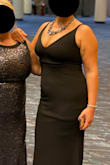 I purchased this for a formal event. I didn't want to spend a lot but I didn't want it to look cheap. This is a fantastic dress. The length is perfect, I wore 4 inch heels and didn't have to worry about it dragging but it wasn't too short. It has a good amount of stretch and I used a sticky bra just so I didn't have to worry about anything showing. I was able to dress it up with my accessories and got a ton of compliments. - Minnie F.