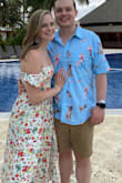 This dress is super comfortable. It's stretches, it's flowy, the colors are super pretty. NOT see through. Can wear with flats or wedges. I wore this for my rehearsal dinner in Jamaica and it wasn't heavy or too thick of material for the 85 degree weather. I'd love to have multiple of this dress in different colors, PLEASE :) - Amanda B.