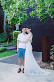 I wore this dress for my honeymoon photoshoot in Thailand. This dress exceeded my expectations! It is beautiful and looks much more expensive than it is. I usually wear a medium but the small was more fitted and provided my chest with enough support so that I didn't need to wear a bra. I am tall and this dress was long enough on me. I highly recommend it! - Brigita R.