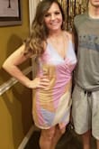 Wore this to a graduation party and received tons of compliments!  Light material, very flattering. - Carolina K.