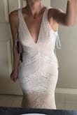 I ordered this dress as a possibility for my wedding gown. I liked how comfortable the dress is and the nice stretch to the fabric makes it really flattering. The material doesn't feel cheap and it's a beautiful dress! - Anjelica S.