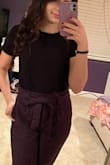 I wear this shirt a lot!!! It's works with everything and adds a cute element of style while still  looking like a causal t-shirt. It's works to dress up or down. - Hailey S.
