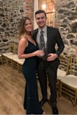 I wore this dress to a winter wedding and received so many compliments from strangers. I wish I got pictures of the back! Fit perfectly through the thighs and waist. Length was also perfect with 2 inch heels but I also could've worn a higher heel. - Leanne C.