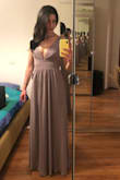 I really like the dress. It has a super pleasant color. Really nice design! Fits perfectly, true to size! It was easy for me to pick the size because, apart from the height, I have the same measurements as the model in the presentation picture. The length is really good because it is long enough to wear with heels. It the second dress I've ordered from Lulus and I think I'm going to keep ordering for events such as weddings and baptisms because the quality is really good. Not to mention that I am from Romania, Europe and the delivery is surprisingly fast! - Nana R.