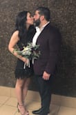 This is beautiful! I purchased it for my courthouse wedding. It is a little boxy in the midsection but that's the style I guess. I took it to a seamstress to be taken it a little. I wore it yesterday and I received sooo many compliments! I love it. It sheds, but I didn't notice any gaps lol. - Viridiana L.