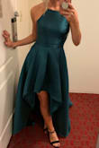Will definitely need to be ironed before you wear but fit great, super pretty color & beautiful material! - Kait S.