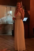 I wore this for the night before my wedding in the US Virgin Islands. It was perfect! The only complaint I had is the material around the breast area was very thin which unfortunately showed major nipple, and the design did not work for a bra. To fix this I wore a tan colored lace bra-let under and it worked perfectly. I received many compliments on this dress! - Kelley J.