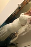 I ordered this dress because it looked similar to one I tried on at a boutique and it was 500 dollars cheaper. I was a little nervous but when it got here and I tried it on- I fell in love!! It is so much more gorgeous than the other one and saved me money. I am going to have cups put in and add a small bridal belt but other than that- it fits perfect! I am excited to wear it for my small, intimate wedding ceremony in November!!! - Cindy H.