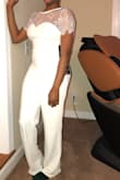 I loved everything about the jumpsuit except that it was not slim pants. So I had it altered in the legs and it was perfect. - Marlene B.