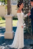 The perfect wedding dress! I at first ordered the small and medium and felt the small fit the best on me. Highly recommend! - Carlyn H.