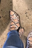 I thought i wanted the black and white snakeskin type boots but ordered these thinking maybe they would work. Wasnt sure if the heel was too low or if they would he uncomfortable but they are the perfect height and are so comfortable that I wore them all day which I dont do for anything other than sneakers. 10/10 would recommend and buy again! - Jamie S.