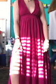 I bought this dress for my senior prom and I loved the color! It was super cute but the dress was really big. I'm usually between a small and a medium and I ordered this one in a small and it was still too big. I was also afraid one of my boobs would fall out because the chest part of the dress gives no support. The dress was pretty long even with heels so I returned it. - Jacqui H.
