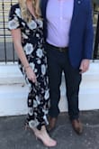 I wore this to a wedding and absolutely loved the way it fit. Because it is a wrap dress, I had to safety pin it at the chest and at the bottom to keep it from flying open in the wind. But other than that I loved this dress! - Catherine D.