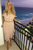 This number is SO cute and fit perfectly. I'm a true medium, sometimes a large on top, but this ensemble fit like a glove. If you don't want the belly showing, you can hike up the skirt for a dress-like look. Highly recommend! - Adriana M.