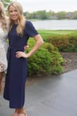 This jumpsuit is super cute and classy! I always receive so many compliments when I wear it. There is also a tie around the waist if you want to make it more form fitting. Great for baby/wedding showers! - Makenzie C.