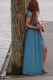 I bought this dress for an engagement photoshoot, and it turned out beautiful! I am 5'3, so I had to hem it in order to wear it with flats. The dress is lined and super comfortable. - Yekaterina R.