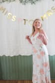 I loved this dress for my bridal shower. I felt elegant, comfortable, and beautiful.
Little long for me (heels helped) and a little large in the chest (padded bra helped there) - Devan M.