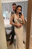 This dress is an absolute gem, its beautiful, elegant, and classy. So flattering, I received so many compliments on my wedding day. If you've been thinking of what to get this one will not disappoint. Minor alterations were done but other than that this dress really made my wedding!! - Shanel O.