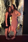 The fit and material were very flattering. it showed off my curves very nicely. my best friend and i ended up ordering the same dress but in different sizes and colors. she is in the black i am in the pink. - Catherine