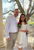 I wore this dress for my courthouse wedding and absolutely loved it!
The fabric was on the thicker side so it kept me warm enough during an outside ceremony at 50°F. The style was classy and timeless, and it complemented my body very well.
Would definitely recommend buying this dress, it's so flattering! - Valeria G.