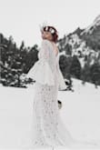 My absolute dream dress at an AMAZING price. I wore this for my winter mountain elopement. It's gorgeous and photographs perfectly. Amazing quality. No one believes when I say I got it for only $142! Fit my hips and waist perfectly, but was a little loose in the chest area. But still, not that big of a deal (easily fixed with a good bra). I have no complaints of this dress, I am absolutely obsessed and would highly recommend!! - Mackenzie K.