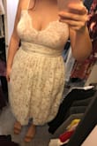 I bought this dress to wear to my wedding rehersal and it is literally perfect. It fits so well and you don't even need a bra. I actually love this dress so much that I just ordered it in black to wear to a wedding in a few months. - Kristen K.