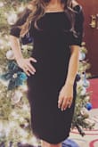 Bought it for a work Christmas event. It was nice and classy. Not too tight or too short. - April P.