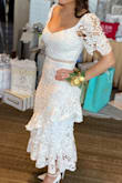 Ordered an XS. Wore this to my bridal shower and it was beyond perfect! Fit me like a glove and I received tons of compliments! - Samantha V.