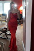 It fits perfect and looks so good! The material is lightweight but super good quality. - Maggie T.