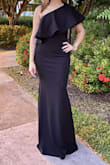 The dress fit like a glove. The top was a bit big since my breasts are small but I was able to pin in under the ruffle to give me some support. Good quality material and it has a liner so it hugs you in all the right places. I am extremely happy with my dress and would highly recommend it!!! - Ivette O.