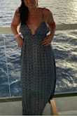 Worn on my honeymoon cruise, the top is a little large and almost had a fashion mistake at dinner. Other than the top, I love this dress. I'm sure with some properly applied tape it would've been perfect! - Sarah D.