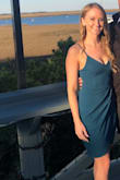 It is a very flattering cut but ran a little big. Because of this, the straps were too long and the dress rode up a bit while wearing it. I still love the way it looked and was very comfortable, just would go down a size if I could buy it again! - Valerie A.
