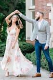 I bought this dress for my engagement photos and it turned out great! There is a modesty clasp in the front but my bust was too big for that so it was a little more low cut than I would have loved but still worked out great! - Stephanie H.