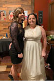 I order my wedding dress a week before my wedding and when I got it I was so so happy!! It was beautiful and the material was very good quality! Also in the photo is my 15 year old daughter wearing a Lulus Dress!! - Sonya A.