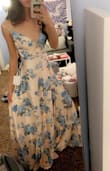 Satin fabric is lightweight and elegant. Wonderful quality! The top part is a little bit baggy, but I am pretty flat-chested so I'm just going to get that part tailored to fit me. Overall, great quality and came a day earlier than expected! - Skyla S.