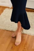 These strappy, neutral heels were perfect for my event. Wore them for the first time that night and did not take them off. The 3" heel was perfect for my comfort. I'll get many uses out of these! - Amanda H.