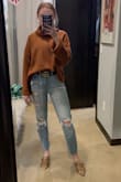 I had been wanting some cute mom-style jeans and these were the perfect fit! They were long enough that I could wear them with sandals or roll them up a bit and wear them with cute tennis-shoes. I wear them almost everyday they are so cute and comfy! - Sydney T.